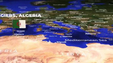 Cezayir 'den Auckland' a bayrak iğneli uçuş