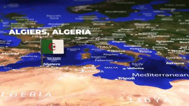 Algiers 'den Bandar Seri Begawan' a bayrak iğneli uçuş