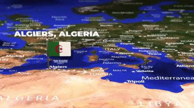 Algiers 'den Bangkok' a bayrak iğneleriyle uçuş