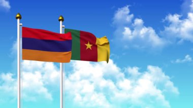 Kutupta alfa ile birlikte ARMENIA ve CAMEROON bayrakları dalgalanıyor