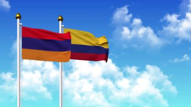 Kutuplarda alfa ile birlikte ARMENIA ve COLOMBIA bayrakları sallanıyor