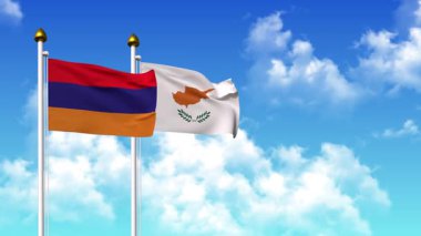 Kutupta alfa ile birlikte ARMENIA ve CYPRUSS bayrakları dalgalanıyor