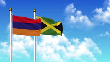 Kutupta alfa ile birlikte ARMENIA ve JAMAICA bayrakları dalgalanıyor