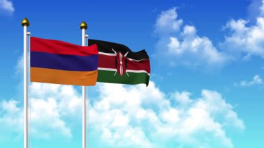 Kutupta alfa ile birlikte ARMENIA ve KENYA bayrakları sallanıyor