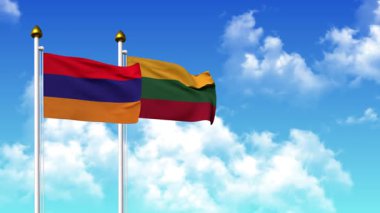 Kutupta alfa ile birlikte ARMENIA ve LITHUANIA bayrakları sallanıyor