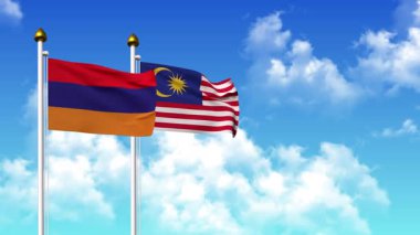 Kutupta alfa ile birlikte ARMENIA ve MALAYSIA bayrakları sallanıyor