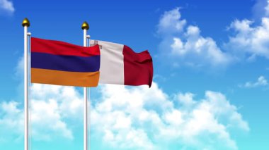 Kutupta alfa ile birlikte ARMENIA ve MALTA bayrakları dalgalanıyor