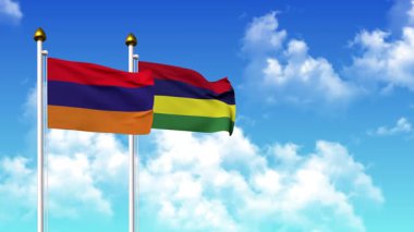 Kutupta alfa ile birlikte ARMENIA ve MAURITIUS bayrakları dalgalanıyor