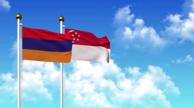 Kutupta alfa ile birlikte ARMENIA ve SINGAPORE bayrakları dalgalanıyor