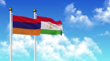 Direkte alfa ile birlikte ARMENIA ve Tayvan bayrakları dalgalanıyor