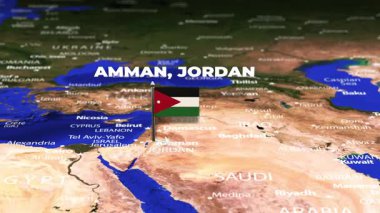 Amman JORDAN 'dan Abu Dabi' ye bayrak iğneleriyle uçuş