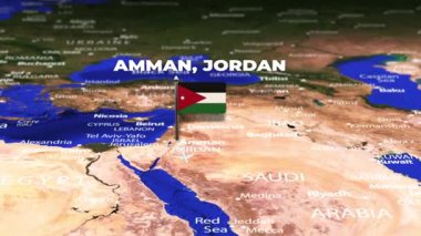 Amman JORDAN 'dan Antananarivo MADAGASCAR' a bayrak iğneli uçuş