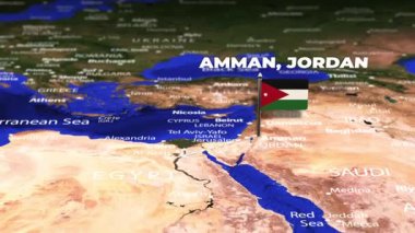 Amman JORDAN 'dan Asuncion PARAGUAY' a bayrak iğneli uçuş