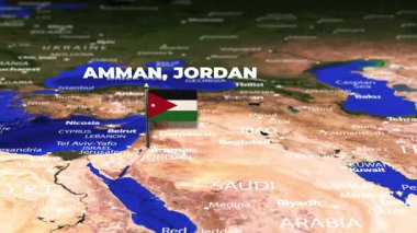 Amman JORDAN 'dan Colombo SRI LANKA' ya bayrak iğneli uçuş