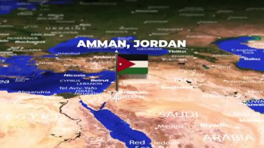 Amman JORDAN 'dan Dodoma TANZANIA' ya bayrak iğneleriyle uçuş
