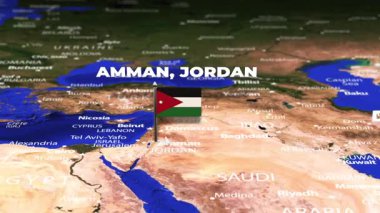 Amman JORDAN 'dan Doha Katar' a bayrak iğneleriyle uçuş