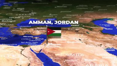 Amman JORDAN 'dan Dubai' ye bayrak iğneleriyle uçuş