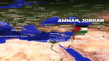 Amman JORDAN 'dan Havana' ya bayrak iğneleriyle uçuş