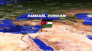 Amman JORDAN 'dan Juba Güney Sudan' a bayrak iğneli uçuş