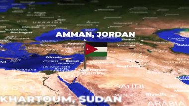 Amman JORDAN 'dan Hartum SUDAN' a bayrak iğneleriyle uçuş