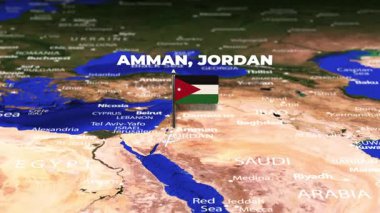 Amman JORDAN 'dan Lusaka ZAMBIA' ya bayrak iğneli uçuş