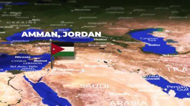 Amman JORDAN 'dan Manila' ya bayrak iğneleriyle uçuş