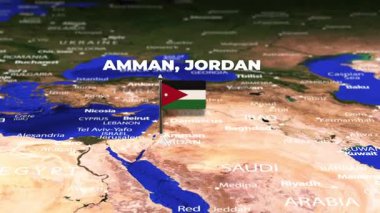 Amman JORDAN 'dan Mogadişu SOMALYA' ya bayrak iğneli uçuş