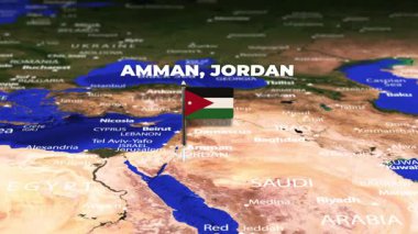 Amman JORDAN 'dan Nairobi KENYA' ya bayrak iğneleriyle uçuş