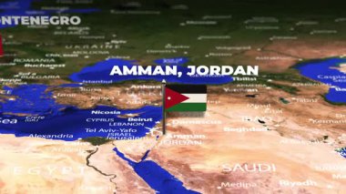 Amman JORDAN 'dan Podgorica' ya bayrak iğneli uçuş