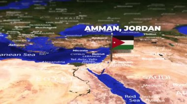 Amman JORDAN 'dan Rio Brezilya' ya bayrak iğneleriyle uçuş