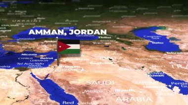 Amman JORDAN 'dan Singapur' a bayrak iğneli uçuş