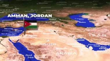Amman JORDAN 'dan Sydney' e bayrak iğneli uçuş