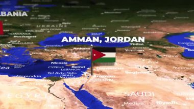 Amman JORDAN 'dan Tiran' a bayrak iğneli uçuş