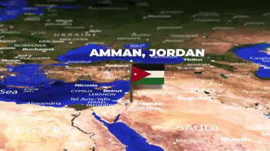 Amman JORDAN 'dan Trablus LIBYA' ya bayrak iğneleriyle uçuş
