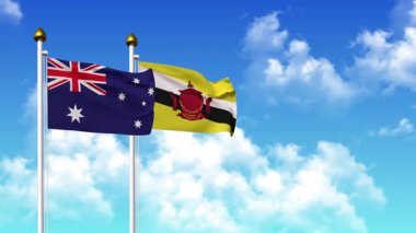 Direkte alfa ile birlikte AUSTRALYA ve BRUNEI bayrakları sallanıyor