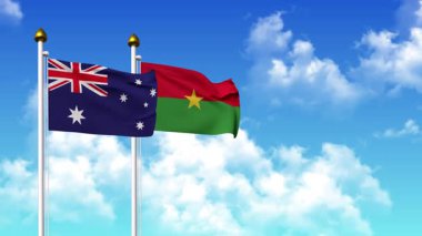 Kutupta alfa ile birlikte AUSTRALYA ve BURKINA FASSO bayrakları dalgalanıyor