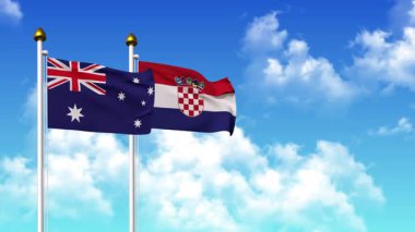 Kutupta alfa ile birlikte AUSTRALYA ve CROATIA bayrakları sallanıyor