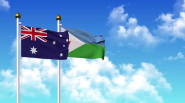 Kutupta alfa ile birlikte AUSTRALYA ve DJIBOUTI bayrakları sallanıyor