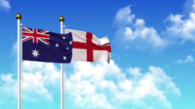 AUSTRALYA ve İngiltere 'nin bayrakları alfa ile birlikte kutupta sallanıyor