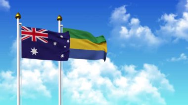 Kutupta alfa ile birlikte AUSTRALYA ve GABON bayrakları dalgalanıyor