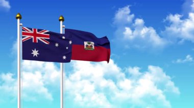 Direkte alfa ile birlikte AUSTRALYA ve HAITI bayrakları dalgalanıyor