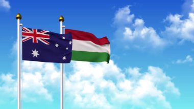 Kutuptaki AUSTRALYA ve HUNGARY bayrakları alfa ile birlikte sallanıyor