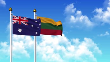 Kutupta alfa ile birlikte AUSTRALYA ve LITHUANIA bayrakları dalgalanıyor