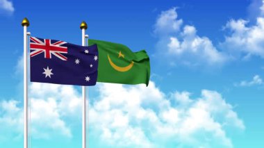 Kutupta alfa ile birlikte AUSTRALYA ve MAURITANIA bayrakları dalgalanıyor