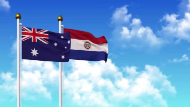 Direkte alfa ile birlikte AUSTRALYA ve PARAGUAY bayrakları dalgalanıyor