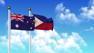 Kutupta alfa ile birlikte AUSTRALYA ve PHILIPPINES bayrakları dalgalanıyor