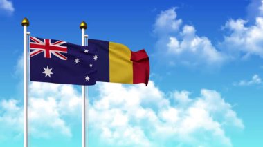 Kutupta alfa ile birlikte AUSTRALYA ve ROMANIA bayrakları dalgalanıyor