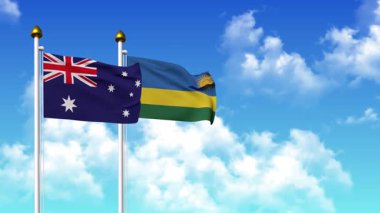 Kutupta alfa ile birlikte AUSTRALIA ve Rwanda bayrakları dalgalanıyor