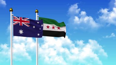 Direkte alfa ile birlikte AUSTRALYA ve SYRIA bayrakları sallanıyor