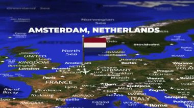 Amsterdam 'dan Yaounde CAMEROON' a bayrak iğneleriyle uçuş